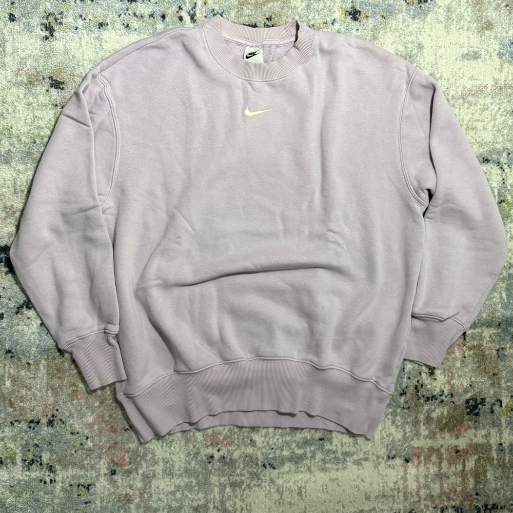 Nike light purple  Center Swoosh Crewneck Sweatshirt Oversized